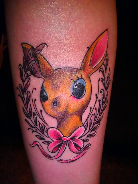 Baby Deer Tattoo by Wes Fortier