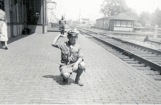 Lawrenceville IL train station in 1953