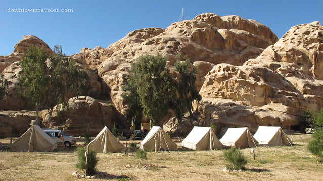 Bedouin tourist camp outside of Petra Jordan