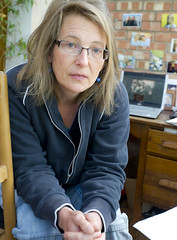 Working poet Melanie Wright, April 2011