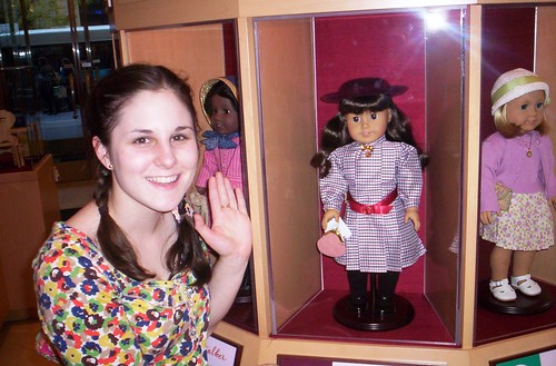 With Samantha at the American Girl Place