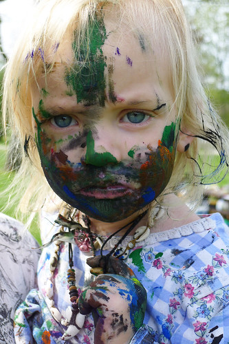 face painting with all the paint III by L.E. Erickson
