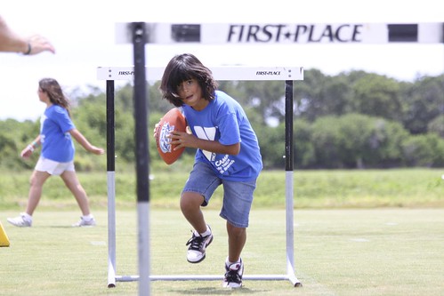 NFL rookies teach local kids from the YMCA at the 2011 NFLPA Rookie Seminar at IMG Academies
