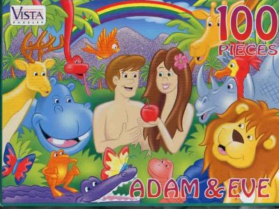 VISTA PUZZLES :: "ADAM & EVE" - 100 Piece Jigsaw Puzzle { Art by Hatten & Brown } (( 199x ))