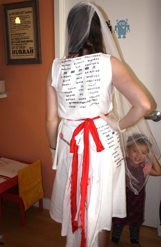Finished: Doctors Without Borders T-shirt wedding dress costume