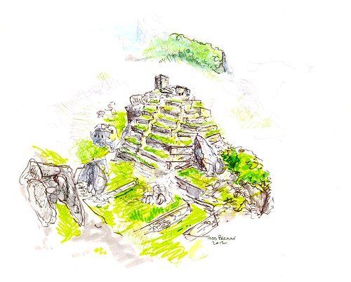 Sketch at Machu Picchu by Todd Berman
