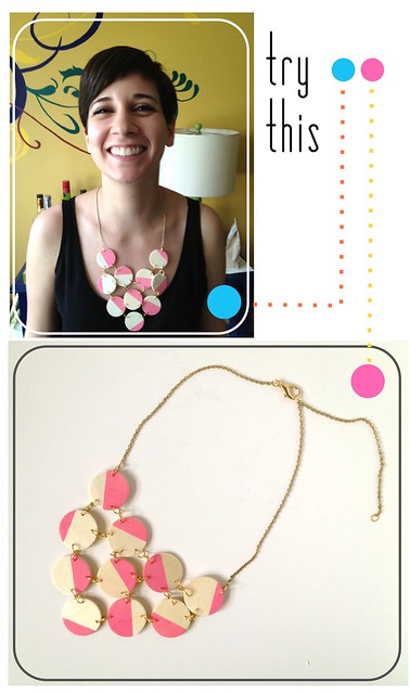 Try This - Wood Disc Bib Necklace