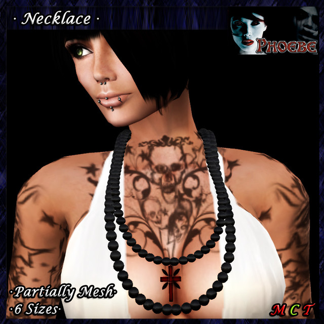 P Veronica Black Necklace