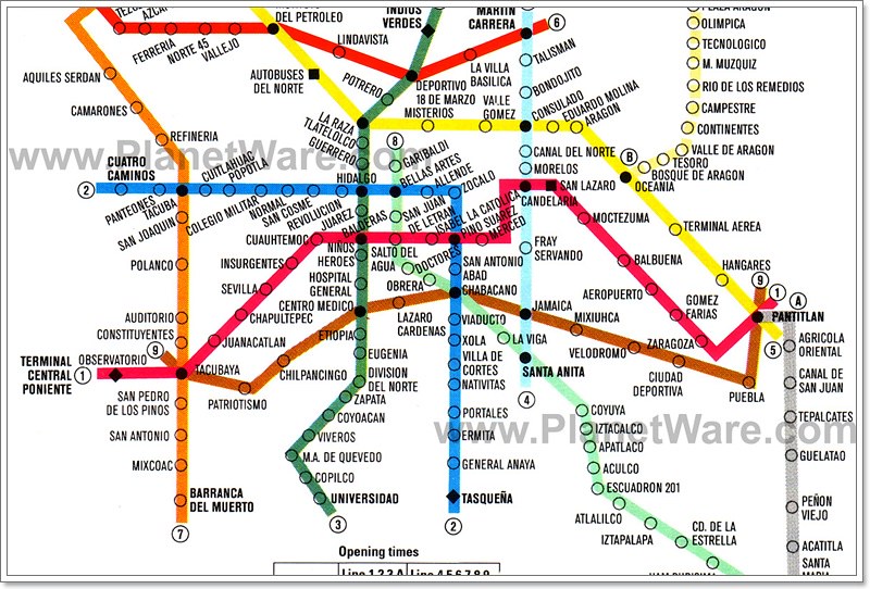 1墨西哥市地鐵地圖