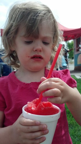 Lily's first snowcone