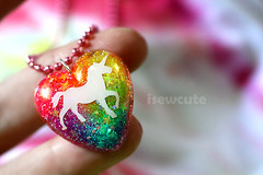 unicorn charm necklace handmade by isewcute by isewcute