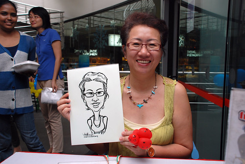 Caricature live sketching for Singapore Suntec City Annual Party - 21