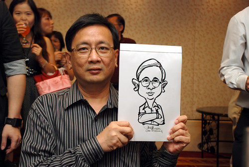 Caricature live sketching for The Bank of East Asia Staff Annual D&D - 9