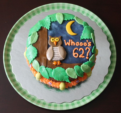 Owl birthday cake - 1