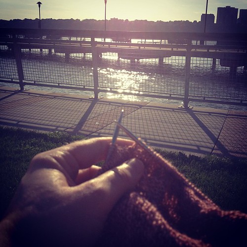 Sun knitting!