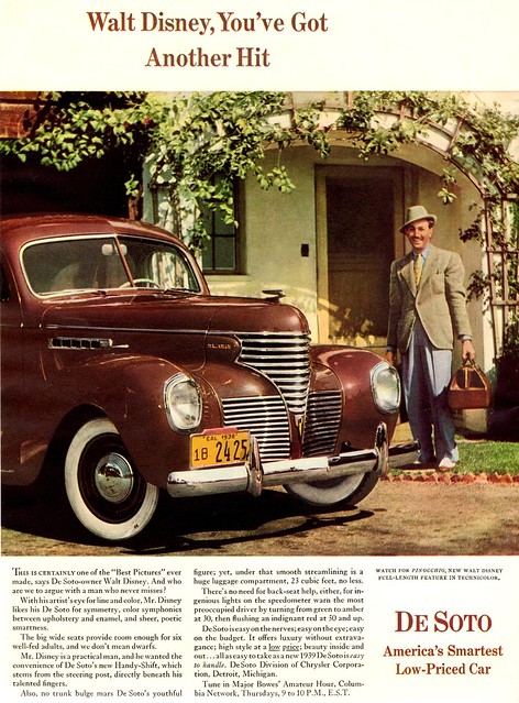 1939 DeSoto Sedan with Walt Disney
