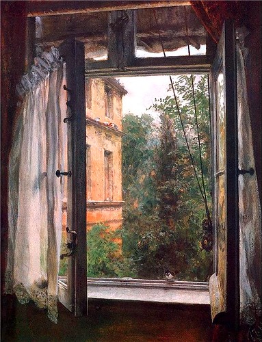 Menzel, Adolf (1815-1905) - 1867 View from a Window in the Marienstrasse (Oskar Reinhart Collection, Winterhur, Switzerland)