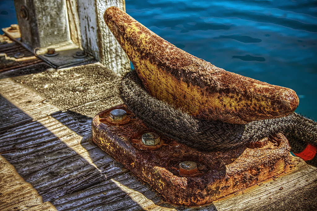 Rusted Dock Cleat in HDR