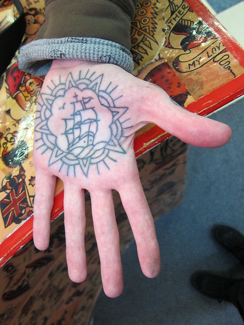Palm Tattoo on Joe by Tony Hundahl