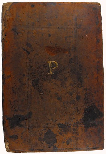 Binding stamped with initials of Guillaume Prousteau from Ammianus Marcellinus: Historiae, libri XIV-XXVI