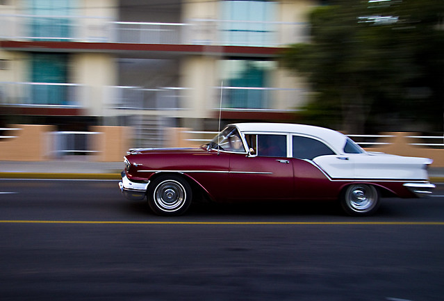 Old Speed Oldsmobile 1957 Motion Photography shutter speed at 1 40