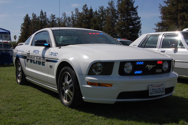 A low profile Ford Mustang police vehicle for the Ripon Police Department