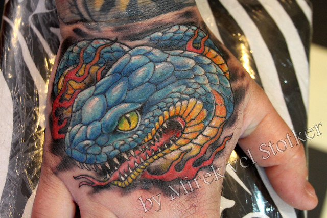 japanese snake tattoo by Mirek vel Stotker