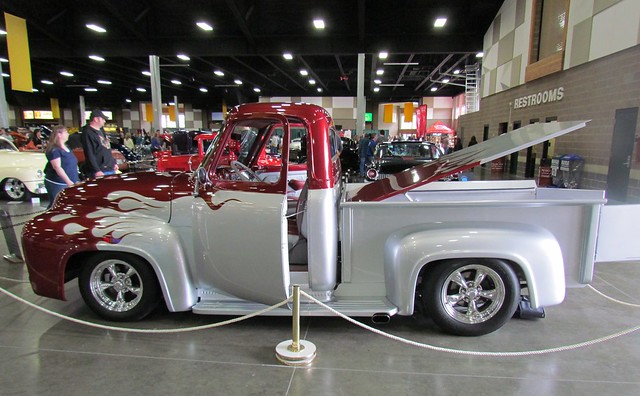 1955 Ford pickup in flames owners lolita rick waggoner
