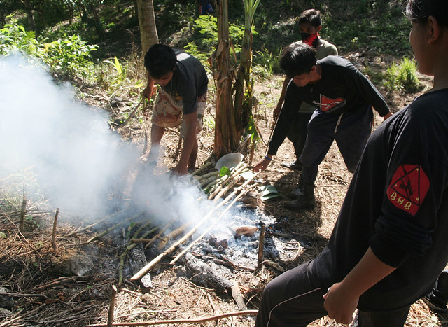 File photo of New Peoples Army (NPA) guerillas in the hinterlands of Davao City. Mindanews File Photo by Keith Bacongco