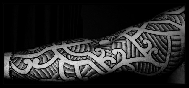 Maori sleeve tattoo inner arm