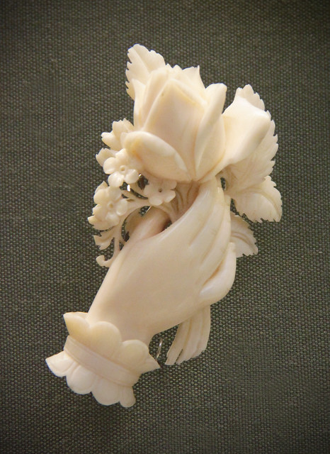 Carved ivory bouquets, English(?), mid-19c