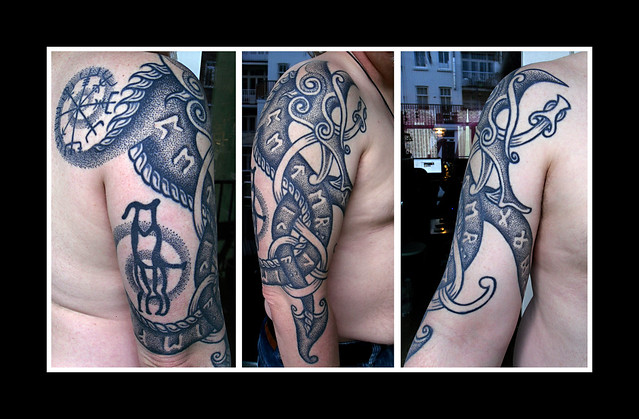It took Colin more than one day to finish this tattoo I wanted this Viking