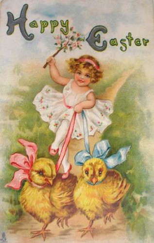vintage-easter-harness-chicks-card by mrjlnvssr