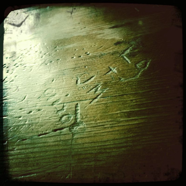 Pub table graffiti posted February 23 2011 at 0522PM at bitly 