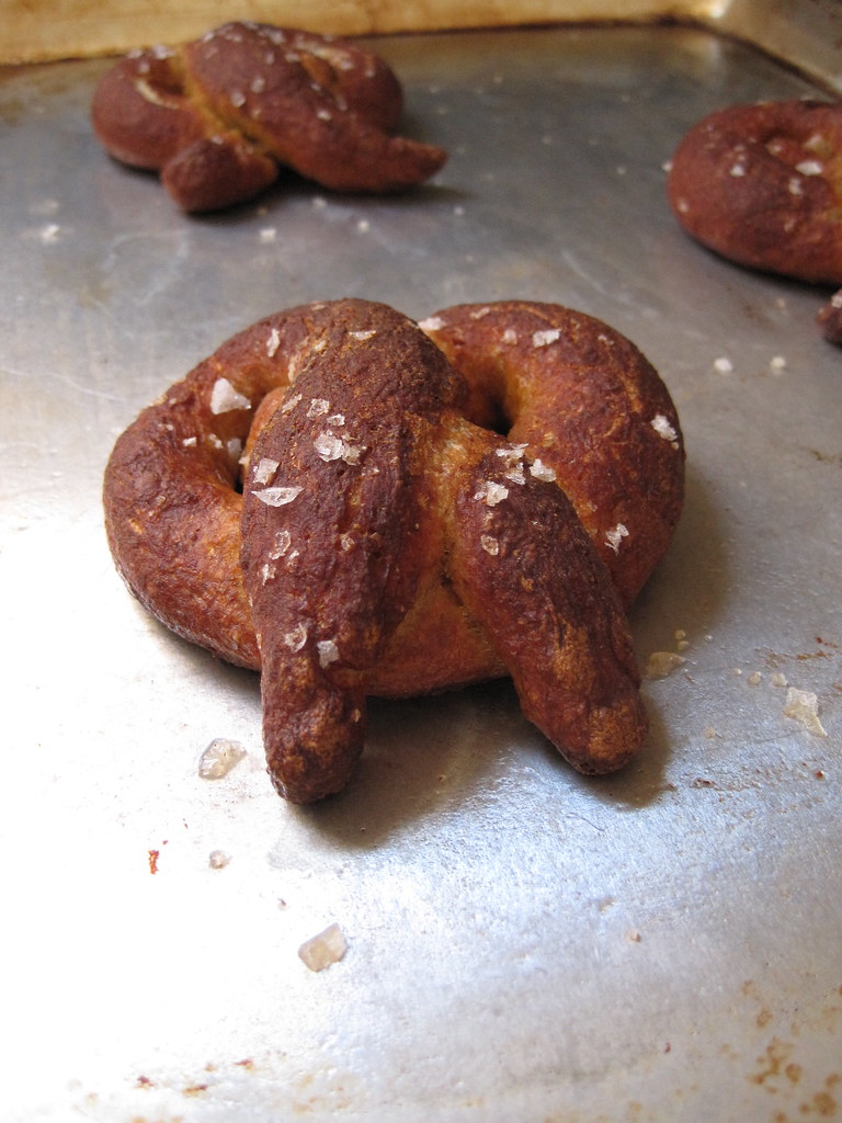 Soft rye pretzels!