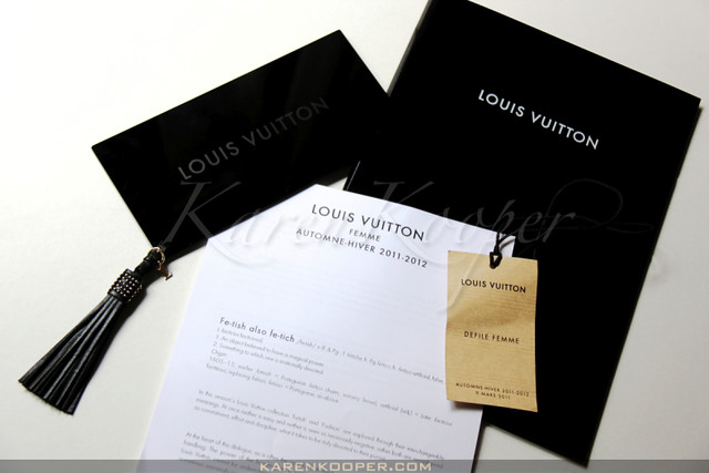 Louis Vuitton Fall Winter 2011 Invitation, Backstage Pass & Press Release | Flickr - Photo Sharing!