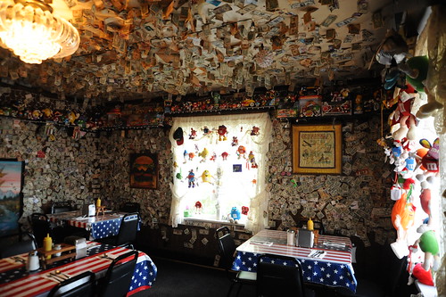 M & M room, covered with dollar bills, Fat Smitty's, Washington, USA by Wonderlane