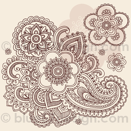 Doodle Tattoo Flower and