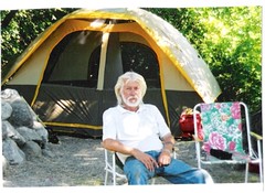 Glen camping at Vaseux Lake in 2003 - my beautiful husband