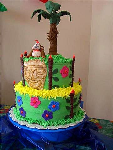 Monkey Birthday Cake on Luau Birthday Cake   Flickr   Photo Sharing