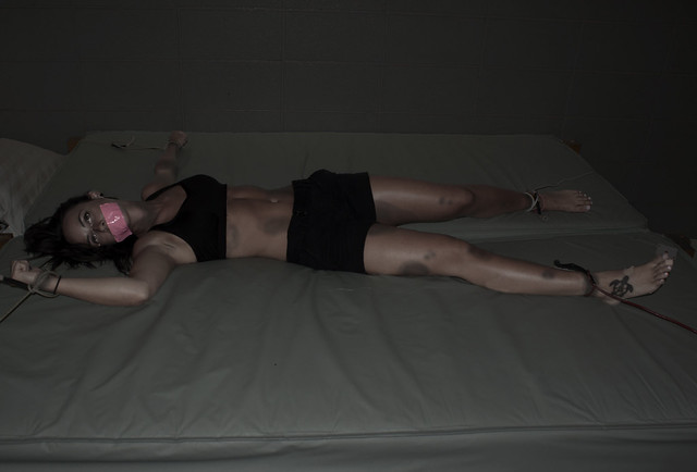 nicole tied to bed theme of being tied up