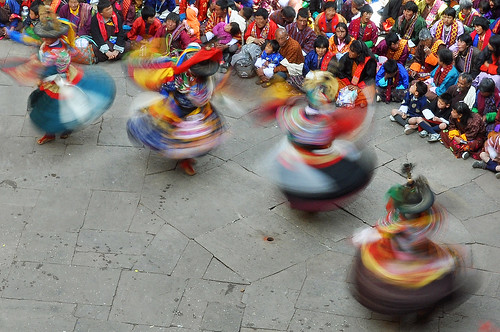 Festival dancers - Bhutan