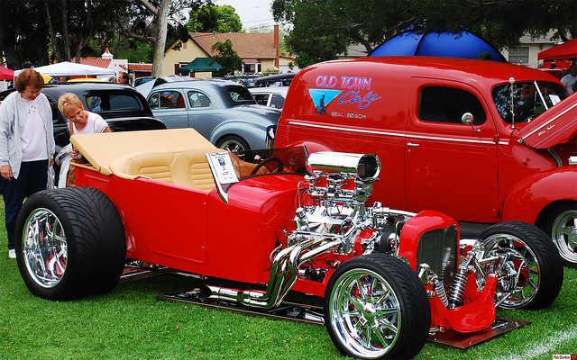 1923 Ford TBucket roadster pickup modified red fvr