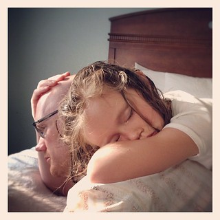 Hazel was A little tired after spending the day in the sun at the beach. I guess Daddy was pretty comfy. #sleep