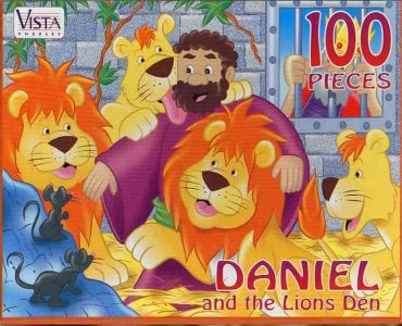 VISTA PUZZLES :: "DANIEL and the Lions Den" - 100 Piece Jigsaw Puzzle { Art by Hatten & Brown } (( 199x ))