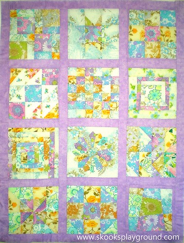 Vintage Sheet Freedom Bee Quilt Top
