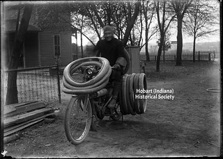 Motorcycle Rider with Tires