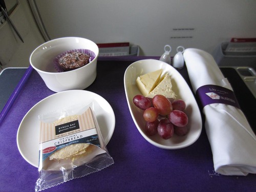 Virgin Australia Business Class Afternoon Snack (the infamous Cheese Plate)