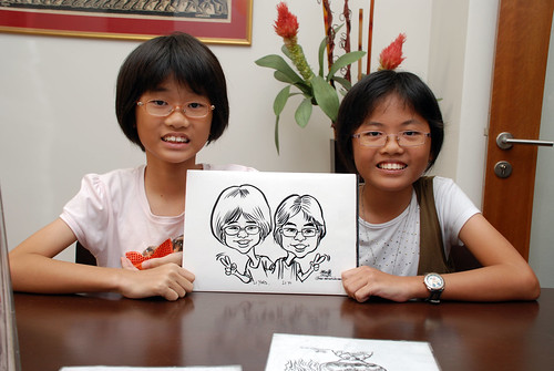 Caricature live sketching for Marks & Clerk Singapore LLP Christmas Party - 2