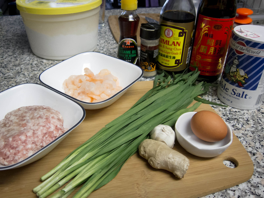 Pork Shrimp and Garlic Chive Potstickers